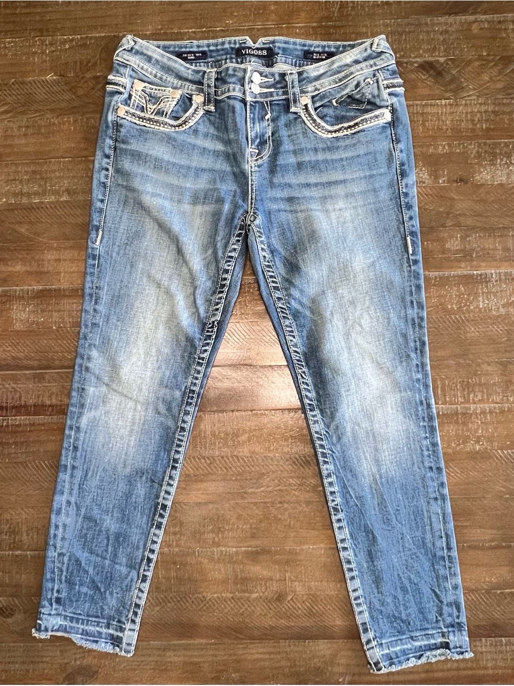 Vigoss Women's Blue Washed Skinny Jeans